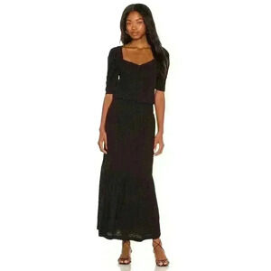 Nation LTD Thea Sweetheart Dress Black Size Extra Small